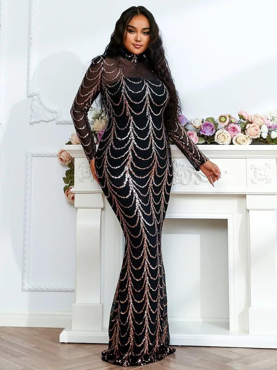 See-through Ripple Cocktail Dress