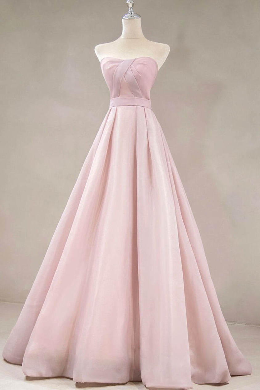 Pink strapless maxi Dress