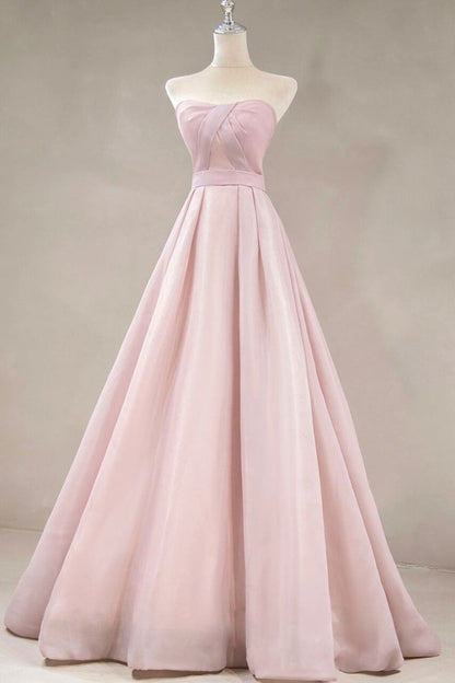 Pink strapless maxi Dress