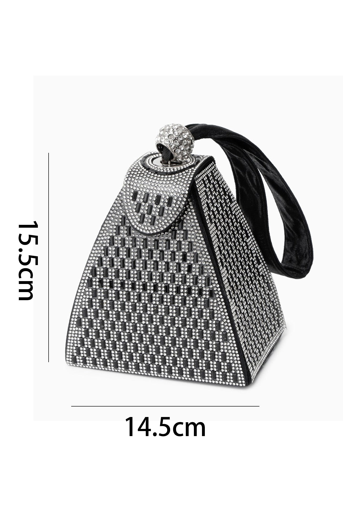 Rhinestone-embellished Pyramid Handbag