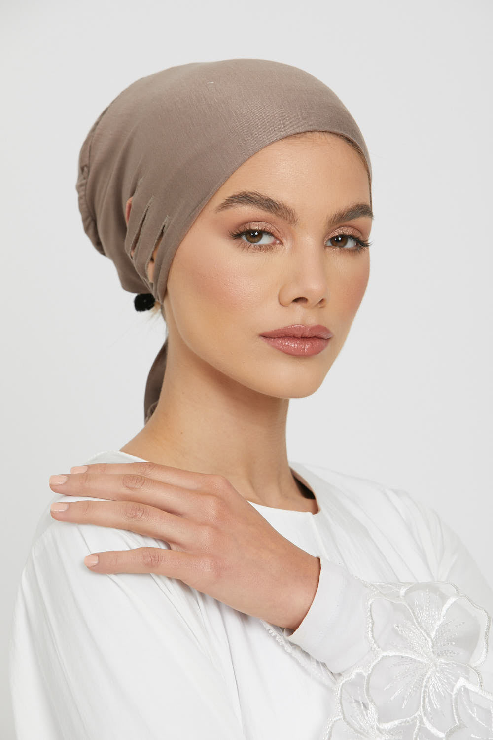 Slit Tie Back Hijab Caps