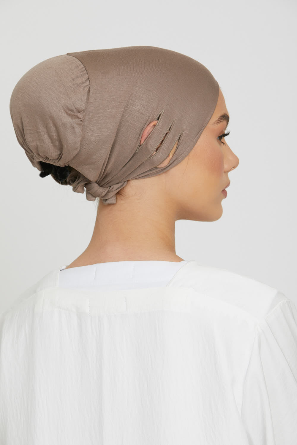 Slit Tie Back Hijab Caps